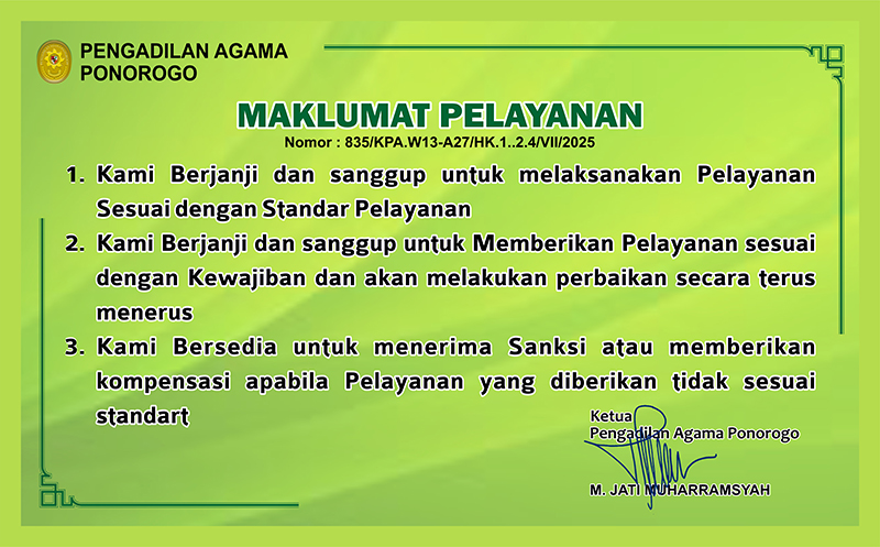 Maklumat Pelayanan 2025